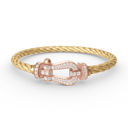 [Mystic]FORCE LARGE HORSESHOE FULL DIAMOND BRACELET ROSE GOLD