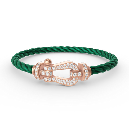 [Mystic]FORCE LARGE HORSESHOE FULL DIAMOND BRACELET ROSE GOLD