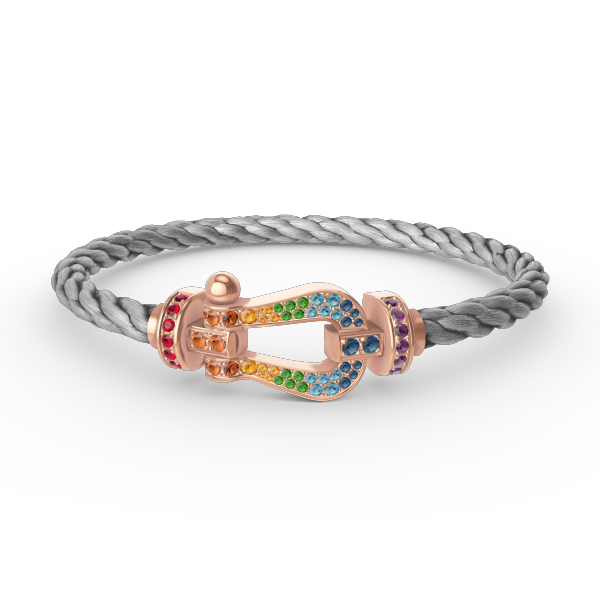 [Mystic Crown]FORCE LARGE HORSESHOE  COLORED DIAMOND BRACELET ROSE GOLD