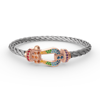 [Mystic]FORCE LARGE HORSESHOE  COLORED DIAMOND BRACELET ROSE GOLD