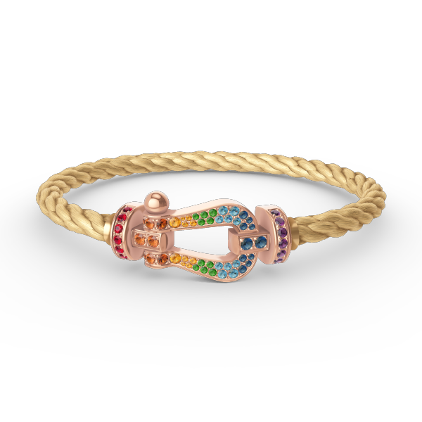 [Mystic Crown]FORCE LARGE HORSESHOE  COLORED DIAMOND BRACELET ROSE GOLD