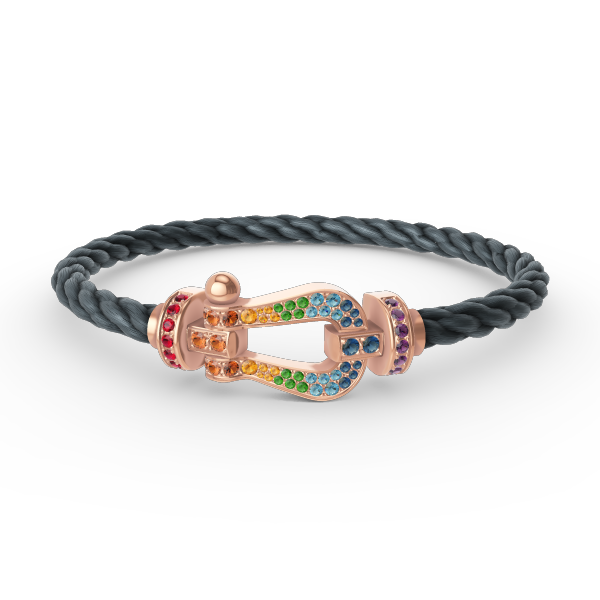 [Mystic Crown]FORCE LARGE HORSESHOE  COLORED DIAMOND BRACELET ROSE GOLD