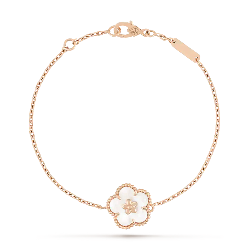 [Mystic]LUCKY WHITE MOP PLUM BLOSSOM  BRACELET
