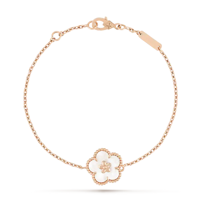 [Mystic]LUCKY WHITE MOP PLUM BLOSSOM  BRACELET