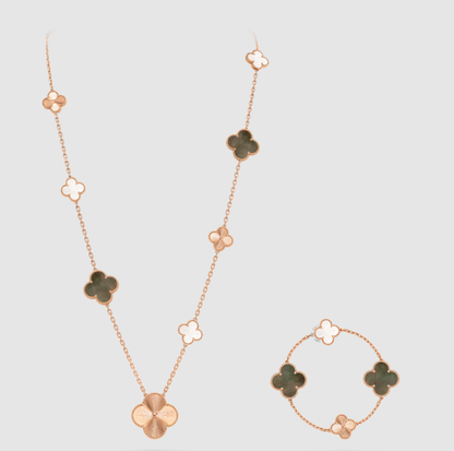 [Mystic] 25 NEW CLOVER 15 MOTIFS GRAY MOTHER-OF-PEARL