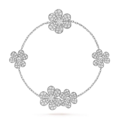 [Mystic]FRIVOLE SILVER 5 FLOWERS BRACELET