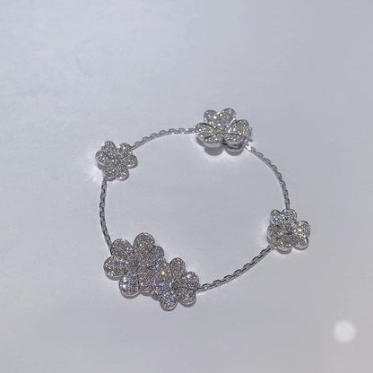 [Mystic]FRIVOLE SILVER 5 FLOWERS BRACELET
