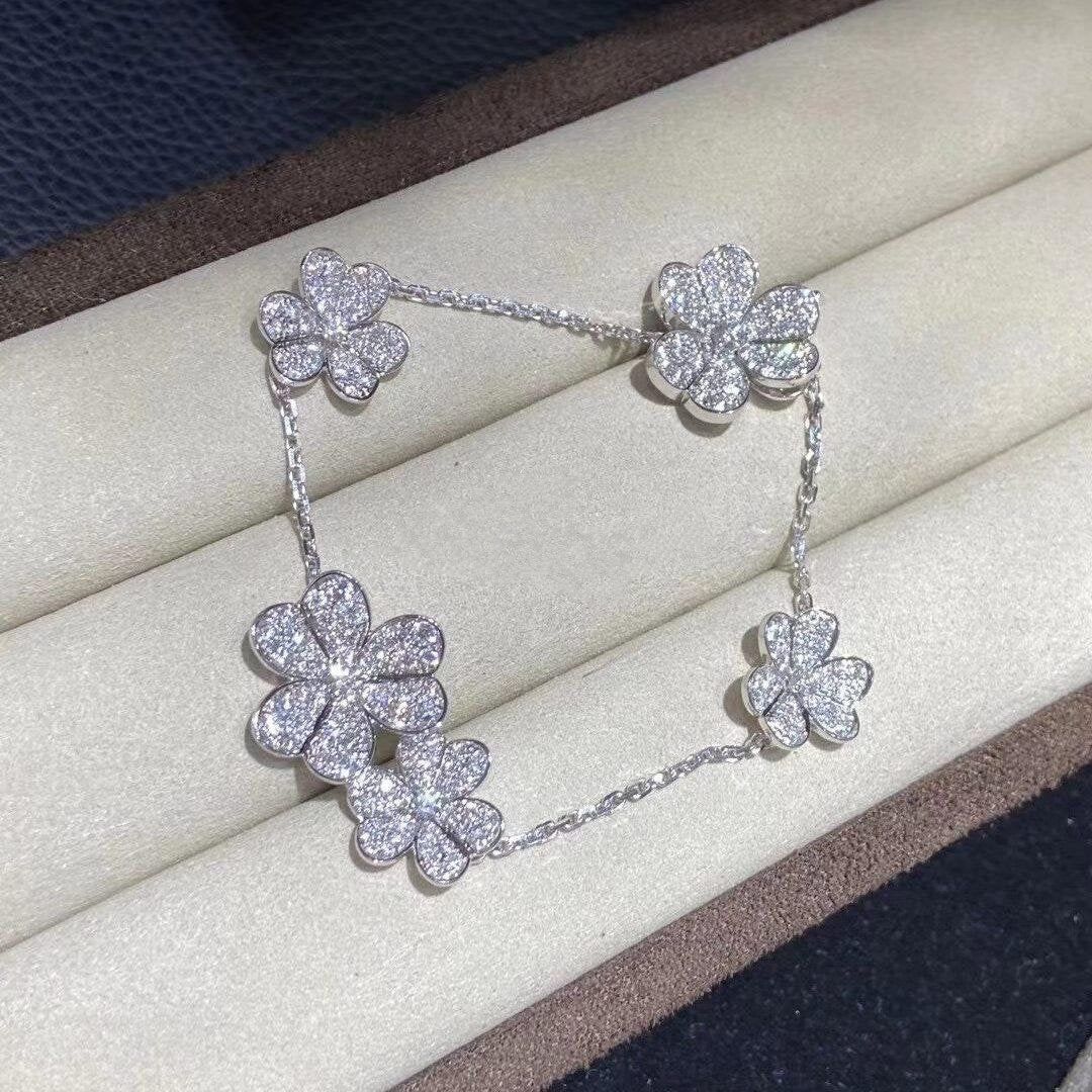 [Mystic]FRIVOLE SILVER 5 FLOWERS BRACELET