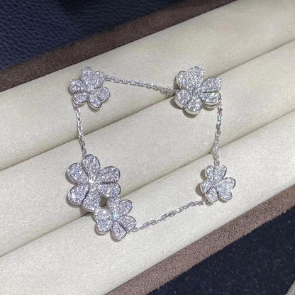 [Mystic]FRIVOLE SILVER 5 FLOWERS BRACELET