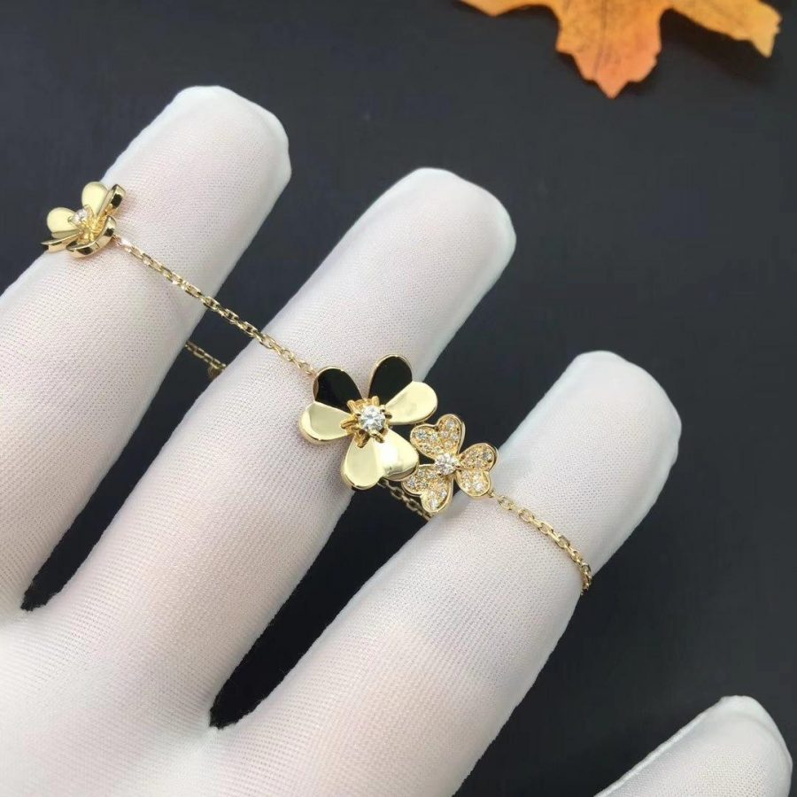 [Mystic]FRIVOLE GOLD 5 FLOWERS BRACELET