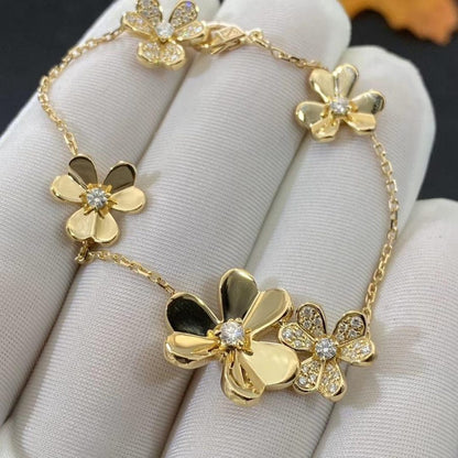 [Mystic]FRIVOLE GOLD 5 FLOWERS BRACELET