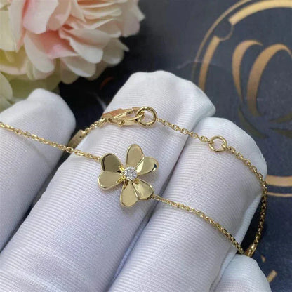[Mystic Crown]FRIVOLE GOLD FLOWER PINK MALACHITE BRACELET