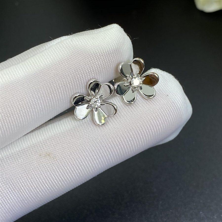 [Mystic Crown]FRIVOLE MINI SILVER FLOWER EARRINGS