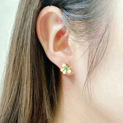 [Mystic Crown]FRIVOLE  FLOWER MALACHITE EARRINGS