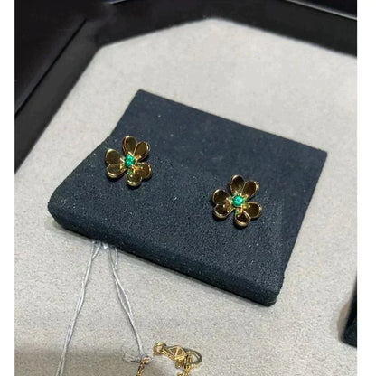 [Mystic]FRIVOLE  FLOWER MALACHITE EARRINGS