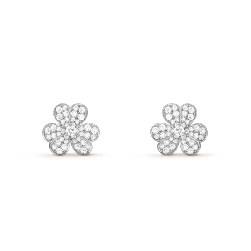 [Mystic]FRIVOLE SILVER FLOWER DIAMOND EARRINGS