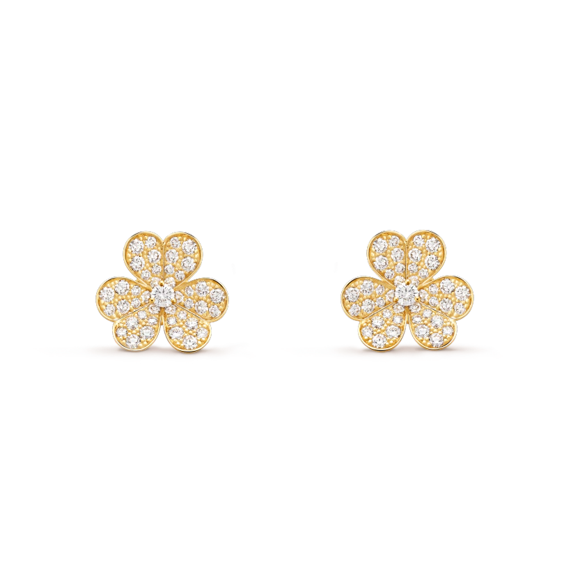 [Mystic]FRIVOLE GOLD FLOWER DIAMOND EARRINGS