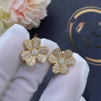 [Mystic Crown]FRIVOLE GOLD FLOWER DIAMOND EARRINGS