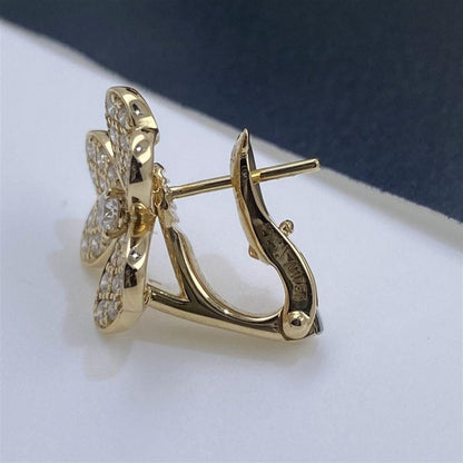 [Mystic Crown]FRIVOLE GOLD FLOWER DIAMOND EARRINGS