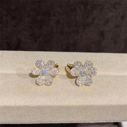 [Mystic Crown]FRIVOLE GOLD FLOWER DIAMOND EARRINGS