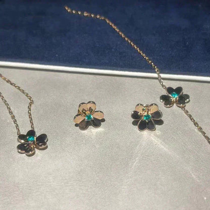 [Mystic Crown]FRIVOLE  FLOWER MALACHITE EARRINGS