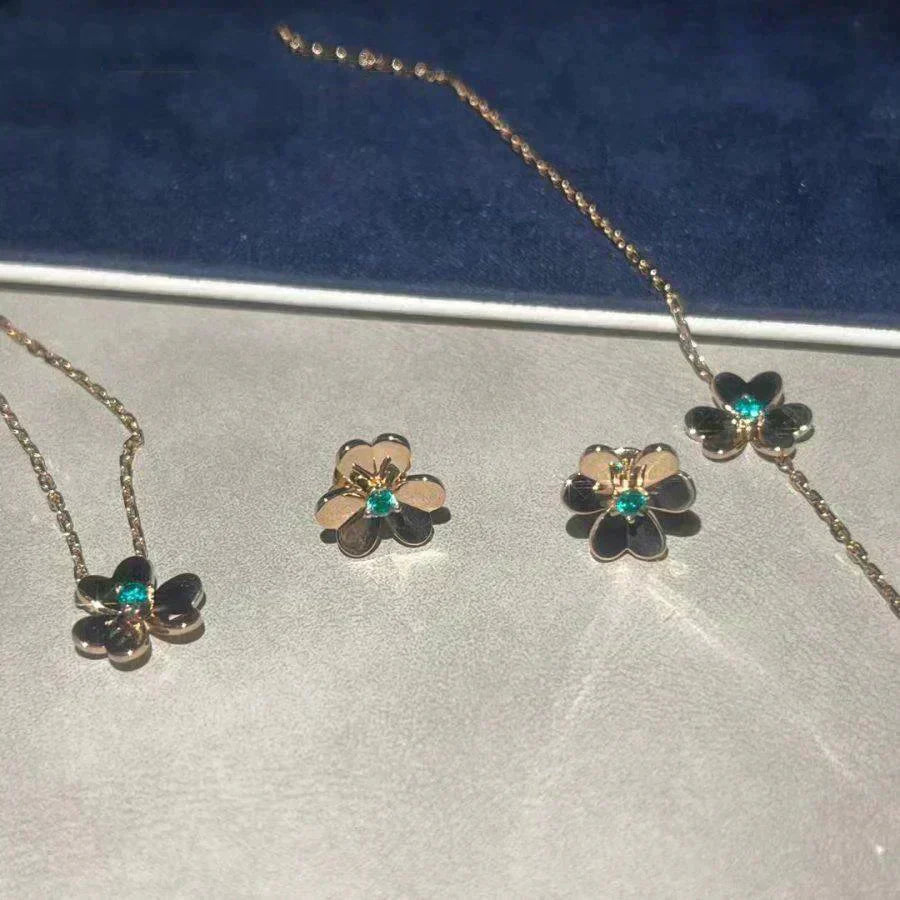 [Mystic]FRIVOLE  FLOWER MALACHITE EARRINGS