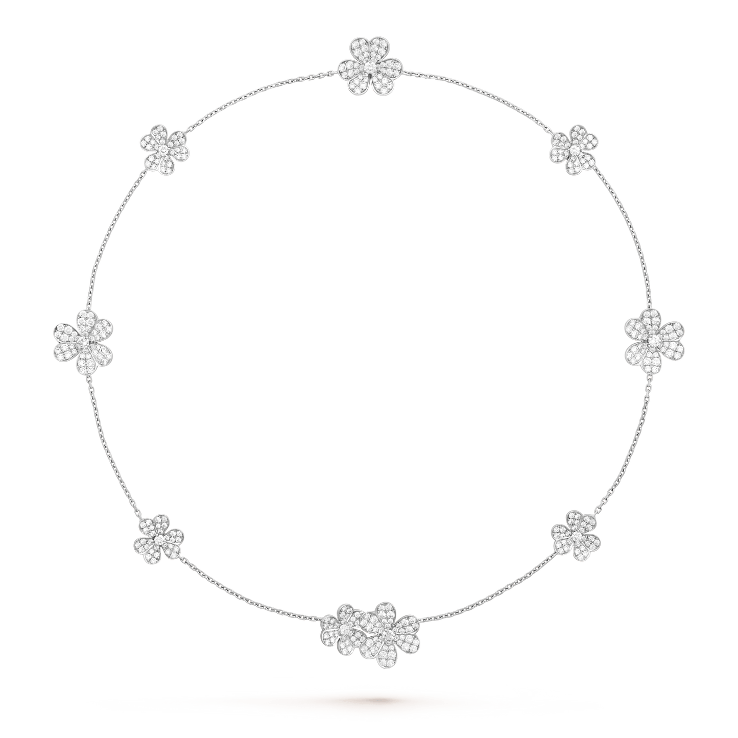 [Mystic]FRIVOLE SILVER 9 FLOWERS NECKLACE