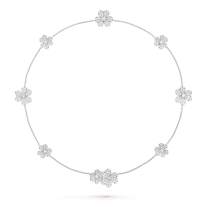 [Mystic]FRIVOLE SILVER 9 FLOWERS NECKLACE