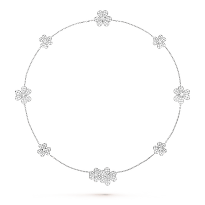 [Mystic Crown]FRIVOLE SILVER 9 FLOWERS NECKLACE