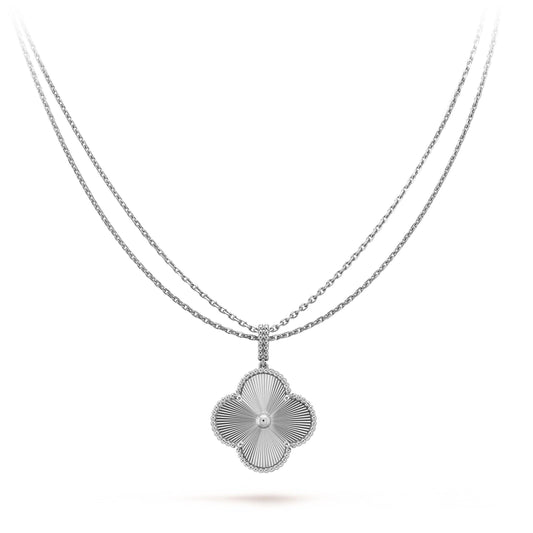 [Mystic]CLOVER 25MM SILVER BIG CLOVER NECKLACE
