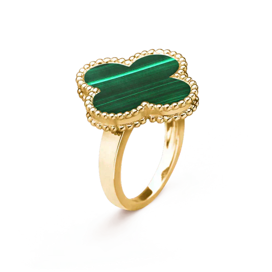 [Mystic Crown]CLOVER MALACHITE RING