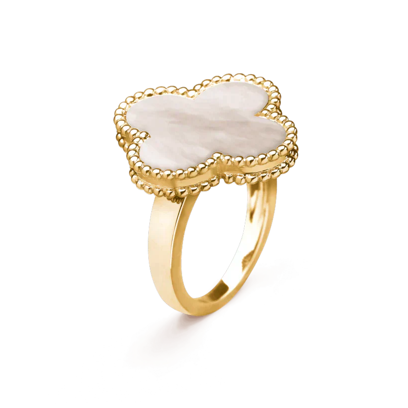 [Mystic]CLOVER WHITE MOP RING