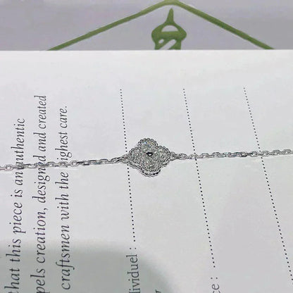 [Mystic]CLOVER  SINGLE FLOWER BRACELET SILVER