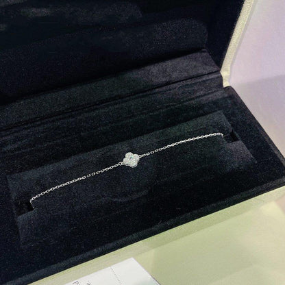 [Mystic]CLOVER  SINGLE FLOWER BRACELET SILVER