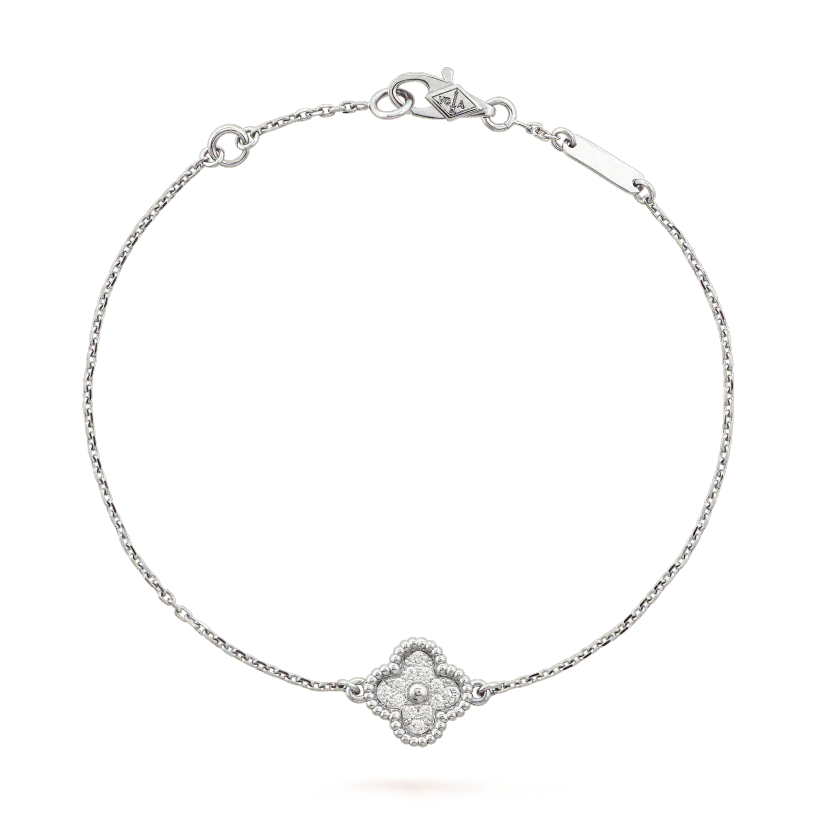 [Mystic]CLOVER  SINGLE FLOWER BRACELET SILVER