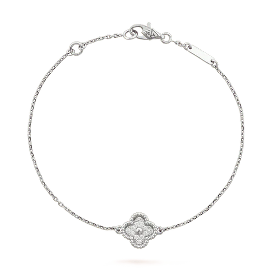 [Mystic]CLOVER  SINGLE FLOWER BRACELET SILVER