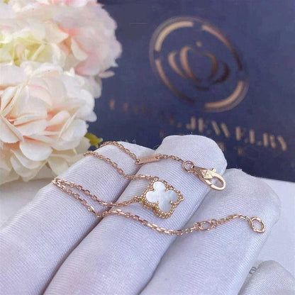 [Mystic]CLOVER WHITE MOP SINGLE FLOWER BRACELET
