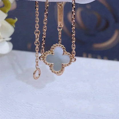 [Mystic Crown]CLOVER WHITE MOP SINGLE FLOWER BRACELET