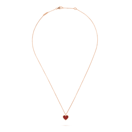 [Mystic Crown]SWEET CLOVER CARNELIAN HEART NECKLACE