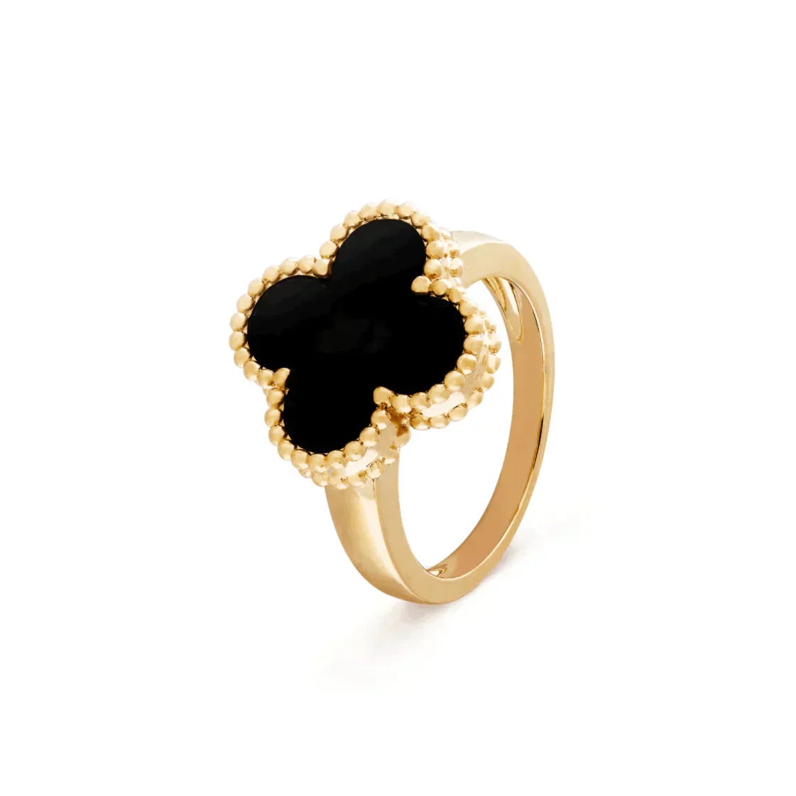 [Mystic Crown]CLOVER ONYX RING