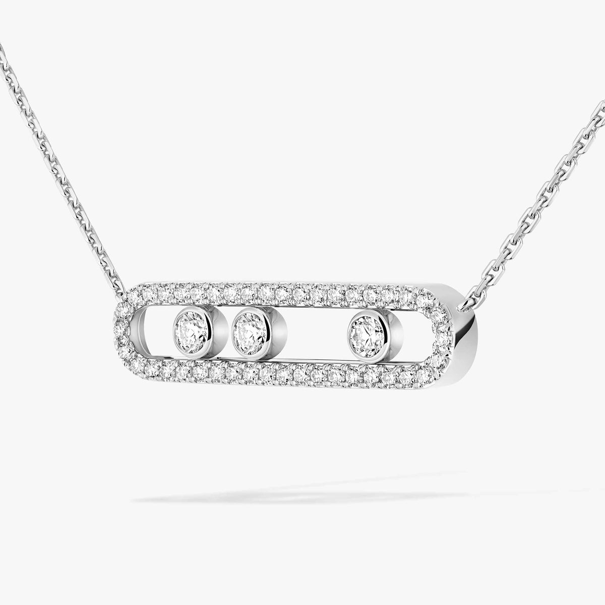 [Mysitc]  Move Pave_ Rose Gold Diamond Necklace