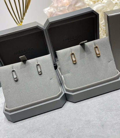 [Mysitc] MOVE UNO SMALL 1 DIAMOND EARRINGS