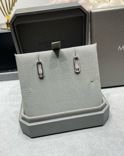 [Mysitc] MOVE UNO SMALL 1 DIAMOND EARRINGS