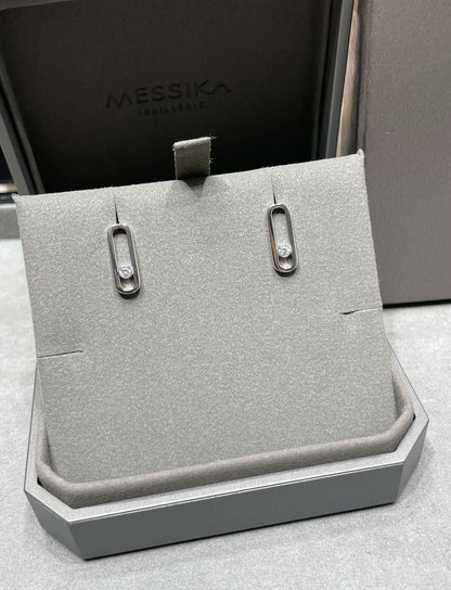 [Mysitc] MOVE UNO SMALL 1 DIAMOND EARRINGS