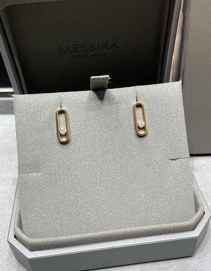 [Mysitc] MOVE UNO SMALL 1 DIAMOND EARRINGS