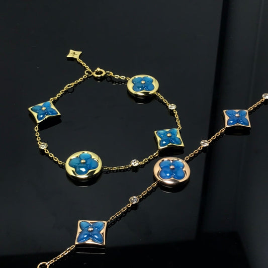 [Mystic Crown]STAR AND SUN 4 MOTIF BLUE BRACELET