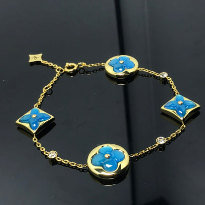 [Mystic]STAR AND SUN 4 MOTIF BLUE BRACELET
