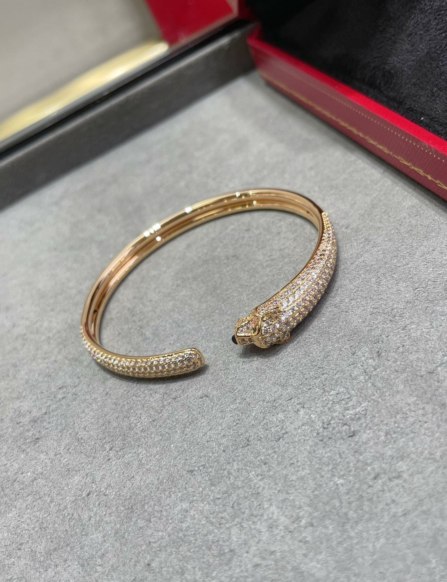 [Mystic]PANTHERE FULL DIAMOND OPEN BRACELET