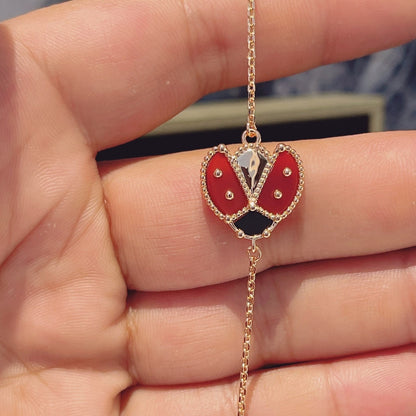 [Mystic]LUCKY SPRING 1 MOTIF PINK GOLD BRACELET