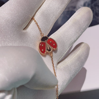 [Mystic]LUCKY SPRING 1 MOTIF PINK GOLD BRACELET